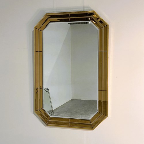 Vintage Schöninger Golden Smoked Mirror - Beveled