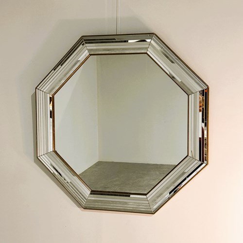 Vintage Octagonal Disco Mirror By Deknudt – Belgium