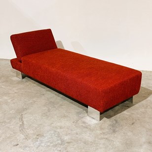 W. Schillig Chaise Longue: Red Upho...