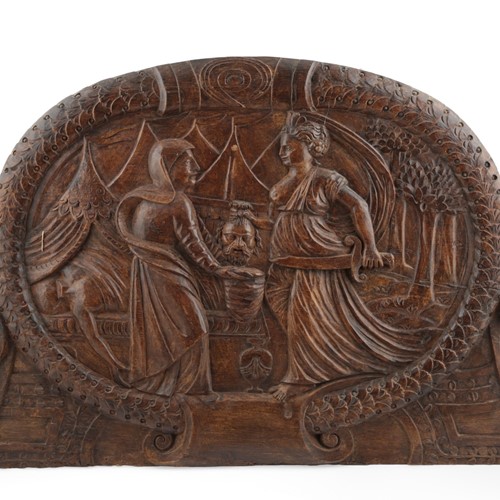 Large Limewood Relief Plaque, Judith And Holofernes, 18Th Century