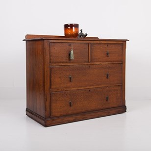A Late Victorian English Oak Of Dra...