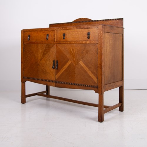 Attractive English Oak Sideboard Cabinet C1920