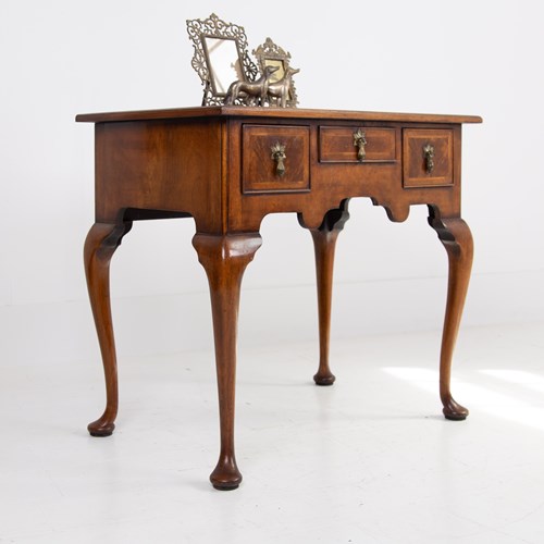 Attractive Quality Walnut 3 Drawer Lowboy C1920