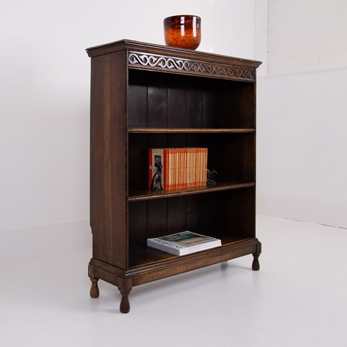Late Victorian Oak 3 Tier Bookcase 1900S