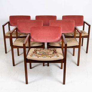 6 Mid Century Teak Afromosia Armcha...