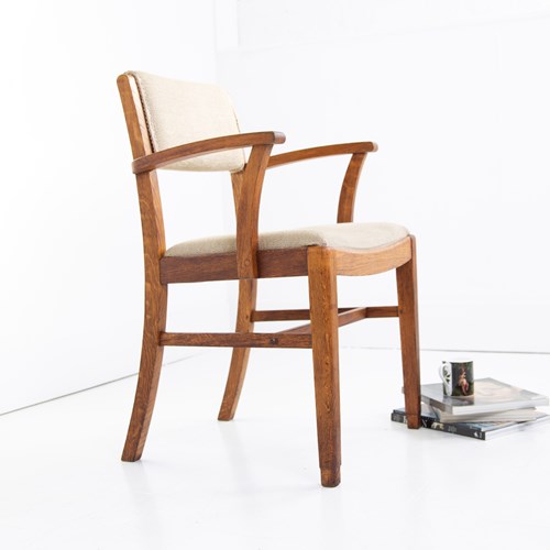 Golden Oak Air Ministry Desk Armchair C1930