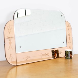 Attractive Art Deco Wall Mirror C19...