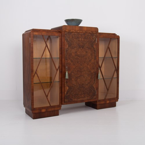  Superior Art Deco Glazed Cabinet C1930