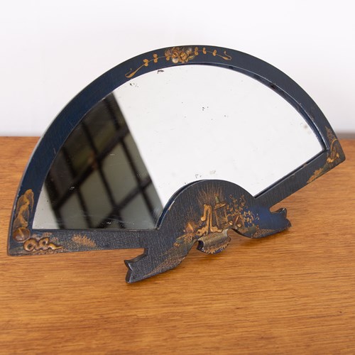 Exquisite Little Fan Shaped Chinoiserie Mirror