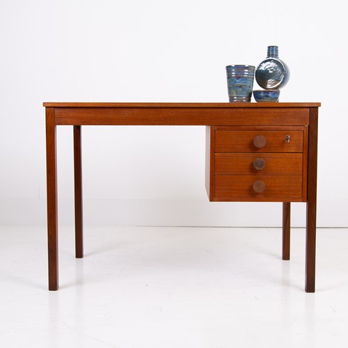 Mid-Century Danish Teak Desk By Domino Mobler