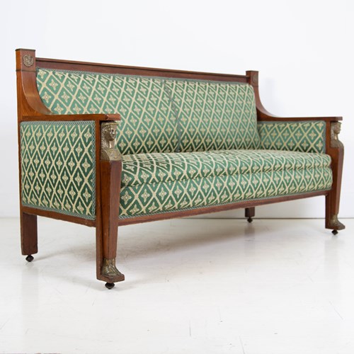 Egyptian Revival Sofa Hall Seat C.1910