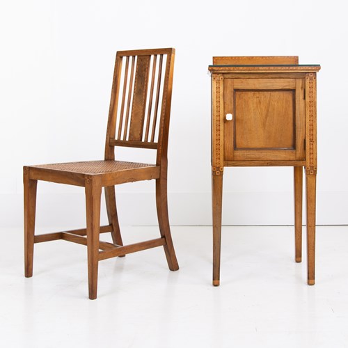 Attractive Matching Side Cupboard And Chair C1930