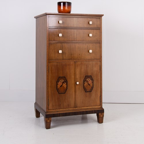 Attractive Art Deco 3 Drawer Cabinet C1930