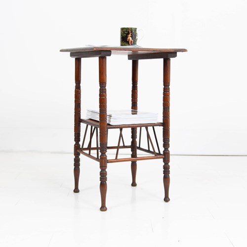 19Th Century Antique Godwin Walnut Side Table C1890