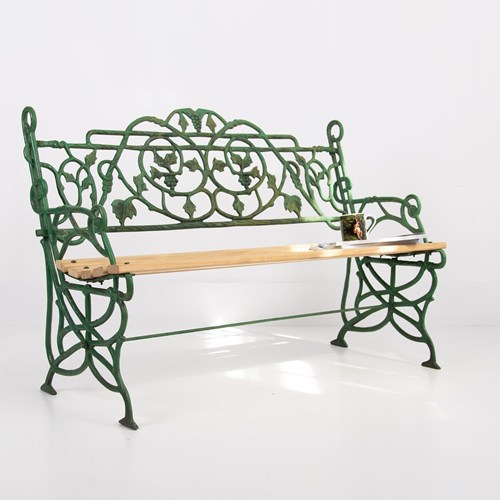Highly Decorative Cast Iron Garden Bench