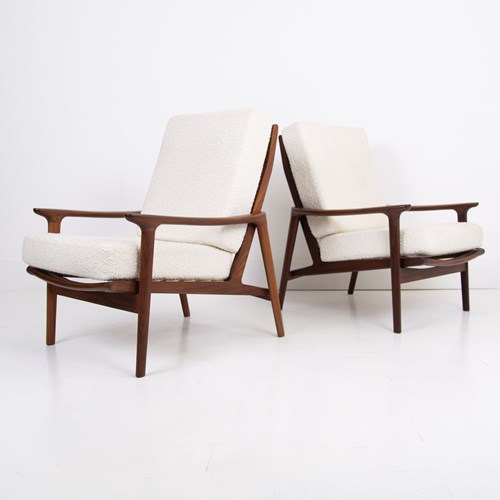 Guy Rogers Mid Century New Yorker Armchair X2