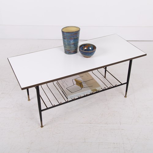 Mid Century Brass Coffee Table By JWC Payne For Heals No3