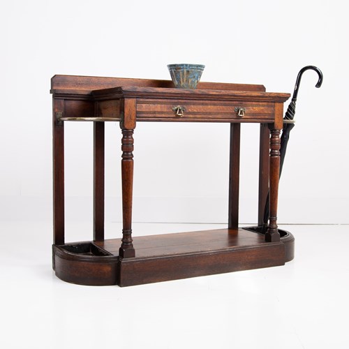 Handsome 19Th Century Victorian Oak Hallstand C1880