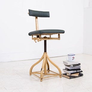 1940S Swivel Workshop Chair Stool B...