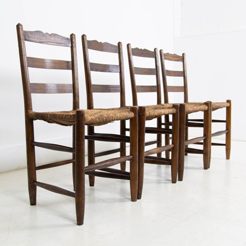 4 Gordon Russell Arts & Crafts Cotswold School Chairs C1920