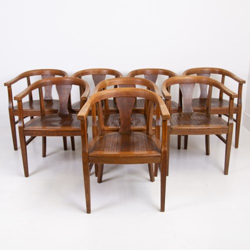 Set Of 8 Bentwood Armchairs Dining Chairs 1935