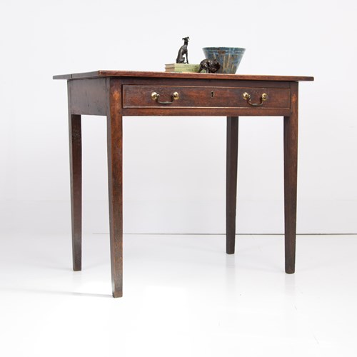George III Period Oak Side Table Desk