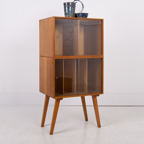 Super Unix Oak Record Cabinet C1960