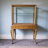 'Queen Anne' Style Gilt-Gesso Display Cabinet