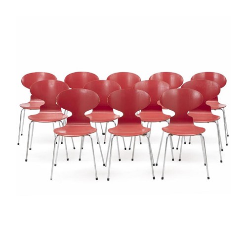 Arne Jacobsen Set Of 12 'Ant' Chairs