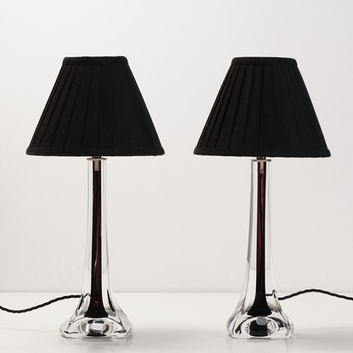 Swedish Pair Of Table Lamps, Flygsfors, C.1960S