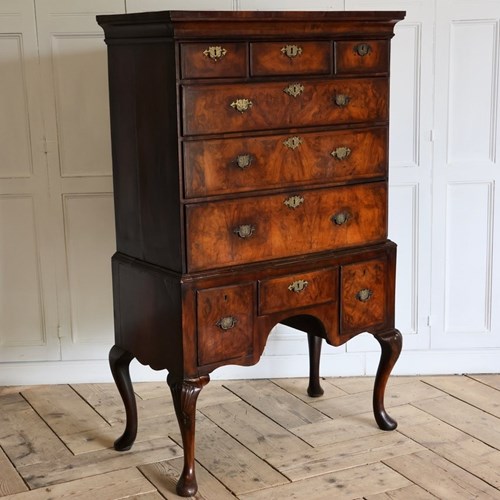 18Th Century English Walnut Chest On Stand