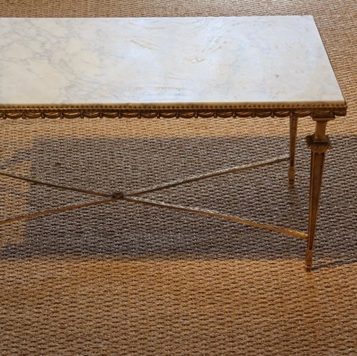 1950S French Gilt Bronze Coffee Table By Maison Jansen