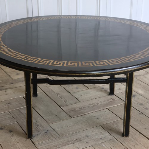 19Th Century Anglo Chinese Export Lacquer And Gilt Dining / Centre Table