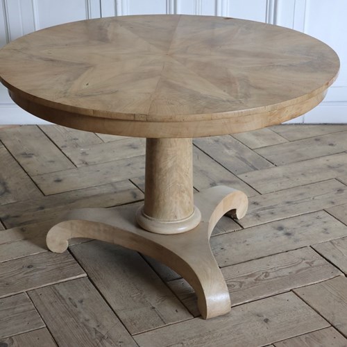 19Th Century French Centre Table In Bleached Walnut