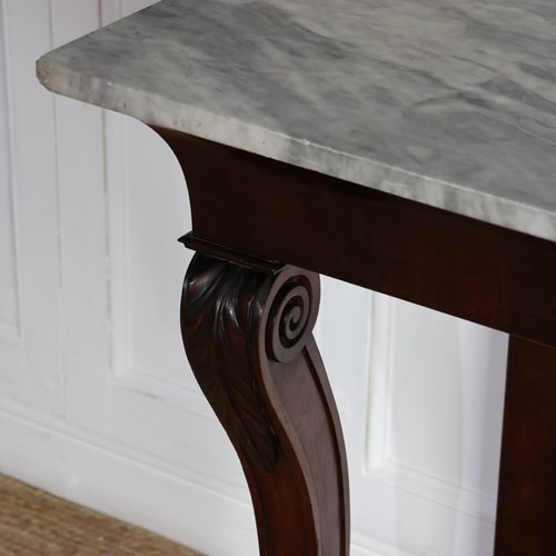 19Th Century French Marble Top Console Table