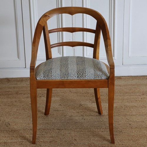 Chic Art Deco Austrian Armchair /Desk Chair In Colefax & Fowler