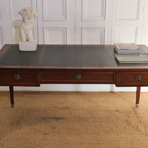 Circa 1920S/30S French Mahogany Bureau Plat / Desk In The Louis XVI Taste