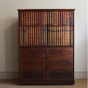 Interesting 1950S Leather Cabinet