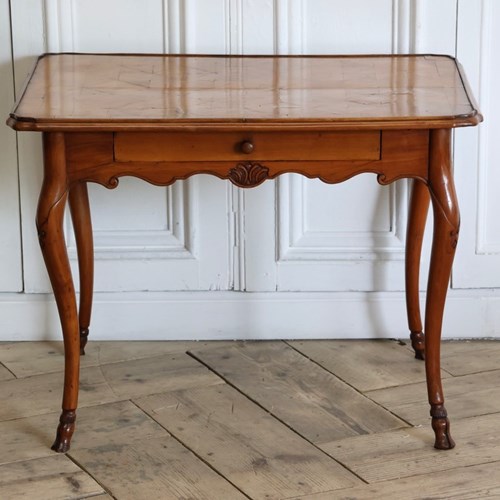 Early 19Th Century French Cherry Table With Parquetry Top