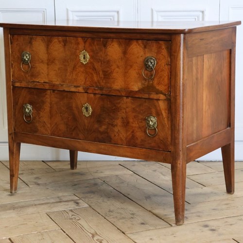 Early 19Th Century French Walnut Commode Of Small Proportions