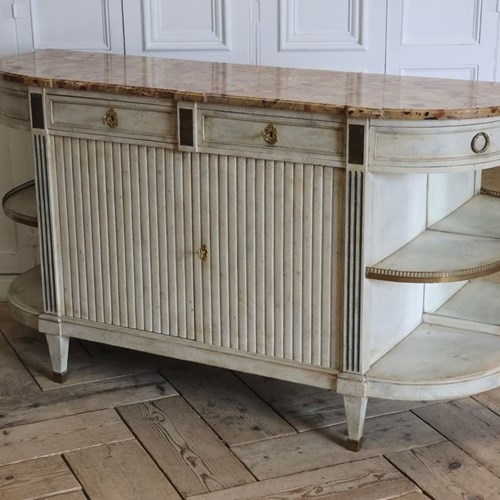 Early 20Th Century French Painted Dessert Console With Later Paint