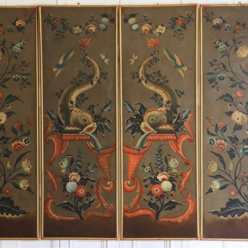 Fine Set Of Four Late 19Th/Early 20Th Century Italian Painted Panels