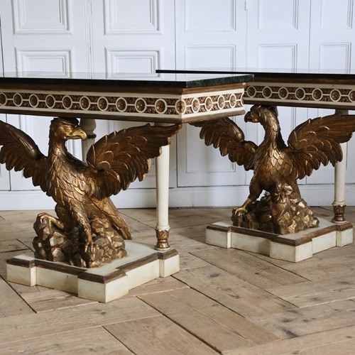 Good Pair Of Early To Mid 20Th Century Eagle Console Tables In The George I Tast