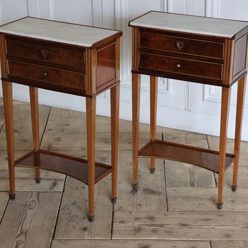 Good Pair Of Mid 20Th Cent French Bedside Tables In The Louis XVI Taste