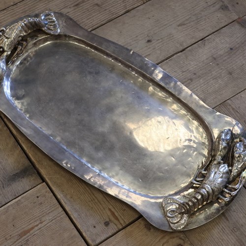 Large 1970S Italian Silver Plated Lobster / Seafood Serving Tray / Platter