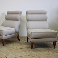 Large Pair of 1960s Italian Side Chairs