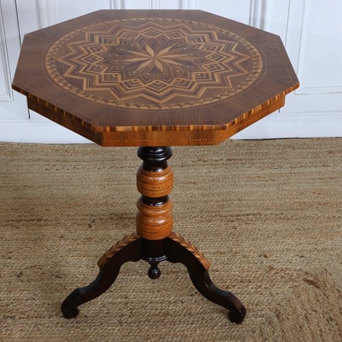 Late 19Th/ Early 20Th Century Italian Sorrento Occasional Table