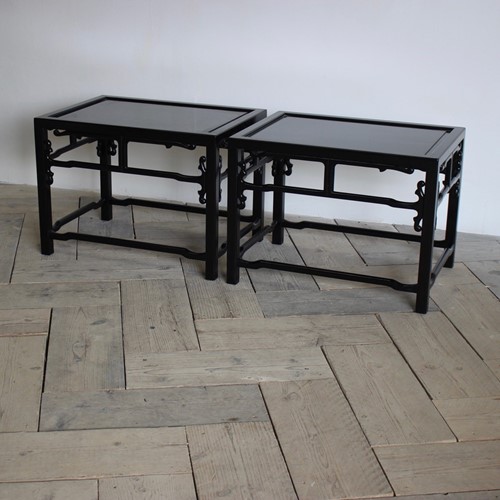 Pair Of Mid 20Th Cent Chinese Occasional Tables
