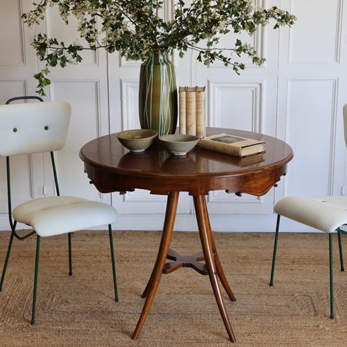 Stylish 1950S Italian Centre Table In Walnut