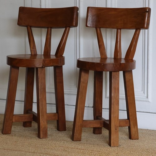 Stylish And Chic Pair Of Mid 20Th Century French Side Chairs